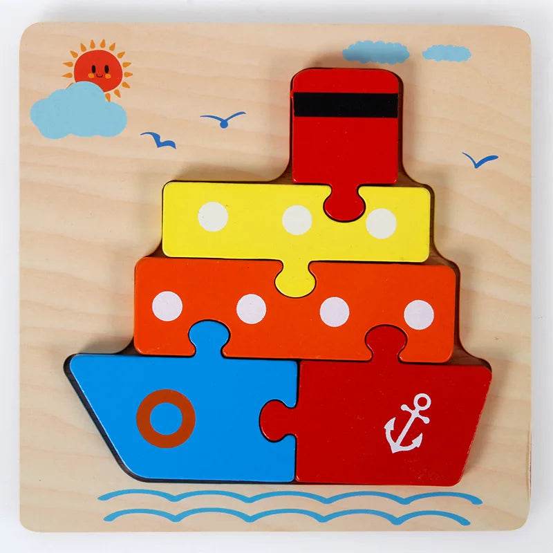 WoodenPuzzle - Puzzle 3D en Bois Montessori - Mirabelle