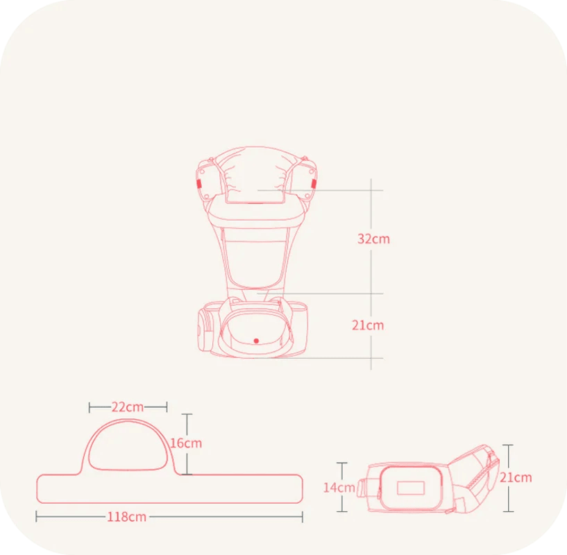 KangaBébé – Porte-Bébé Ergonomique avec Siège Hanche - Mirabelle