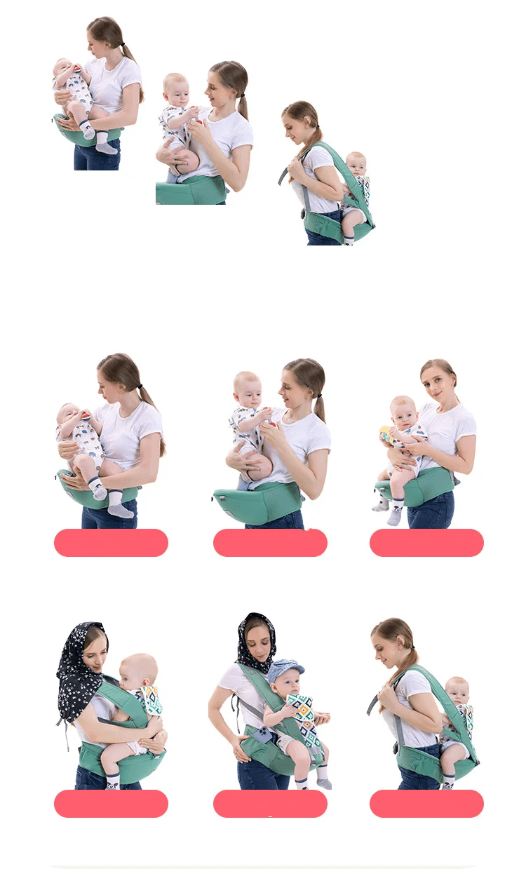 KangaBébé – Porte-Bébé Ergonomique avec Siège Hanche - Mirabelle