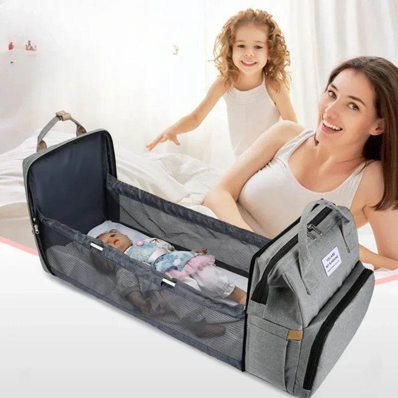 MamáBag - Sac à Dos Pliable Haute Capacité pour Maman avec Lit Pliable - Mirabelle